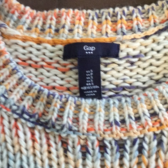 Ladies GAP round neck multicolored sweater - Picture 2 of 2